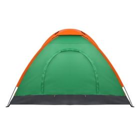 2-Person Waterproof Camping Dome Tent for Outdoor Hiking Survival Orange & Green