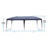 10'' x 20'' Home Use Outdoor Camping Waterproof Folding Tent with Carry Bag Blue